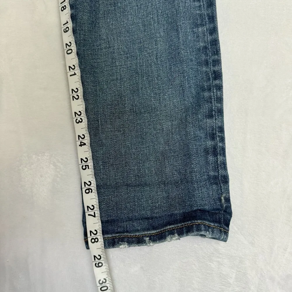 Baldwin Kansas‎ City Kennedy Low Rise Boyfriend Jeans Size 27 Distressed Cuffed
